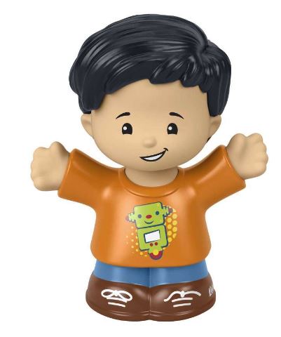 FISHER PRICE LITTLE PEOPLE SINGLE PACK -  BOY IN ORANGE SHRIT - Toyworld Frankston