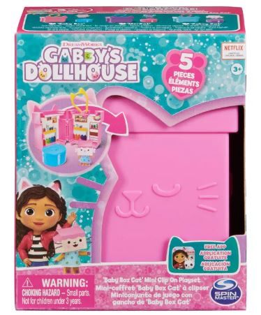 GABBY'S DOLLHOUSE CLIP ON PLAYSET BABY BOX PINK - Toyworld Frankston
