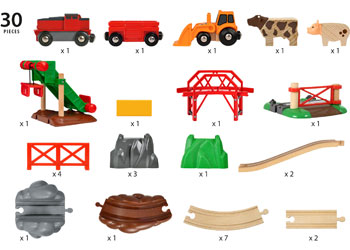 BRIO - ANIMAL FARM SET 30 PIECES - Toyworld Frankston