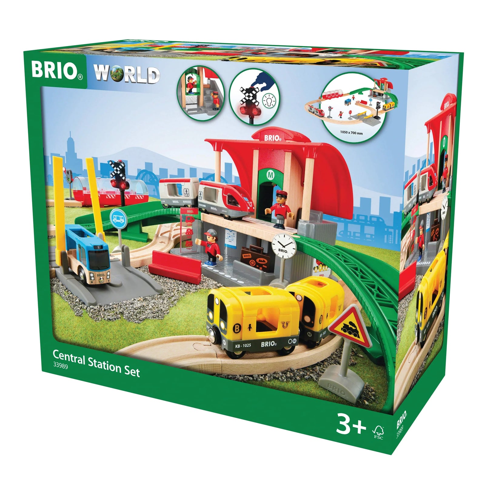 BRIO CENTRAL STATION SET 37 PIECES - 33989 - Toyworld Frankston
