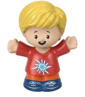 FISHER PRICE LITTLE PEOPLE SINGLE PACK -  BLONDE BOY IN RED - Toyworld Frankston