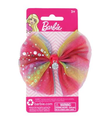 PINK POPPY - BARBIE RAINBOW FANTASY TULLE HAIR BOW - Toyworld Frankston