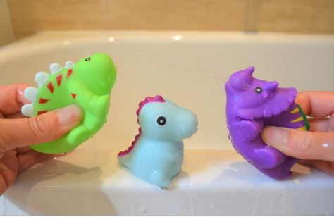 BUDDY & BARNY BATH TIME LIGHT UP DINOSAUR SQUIRTERS 3 PACK