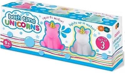 BUDDY & BARNY BATH TIME LIGHT UP UNICORN SQUIRTERS 3 PACK