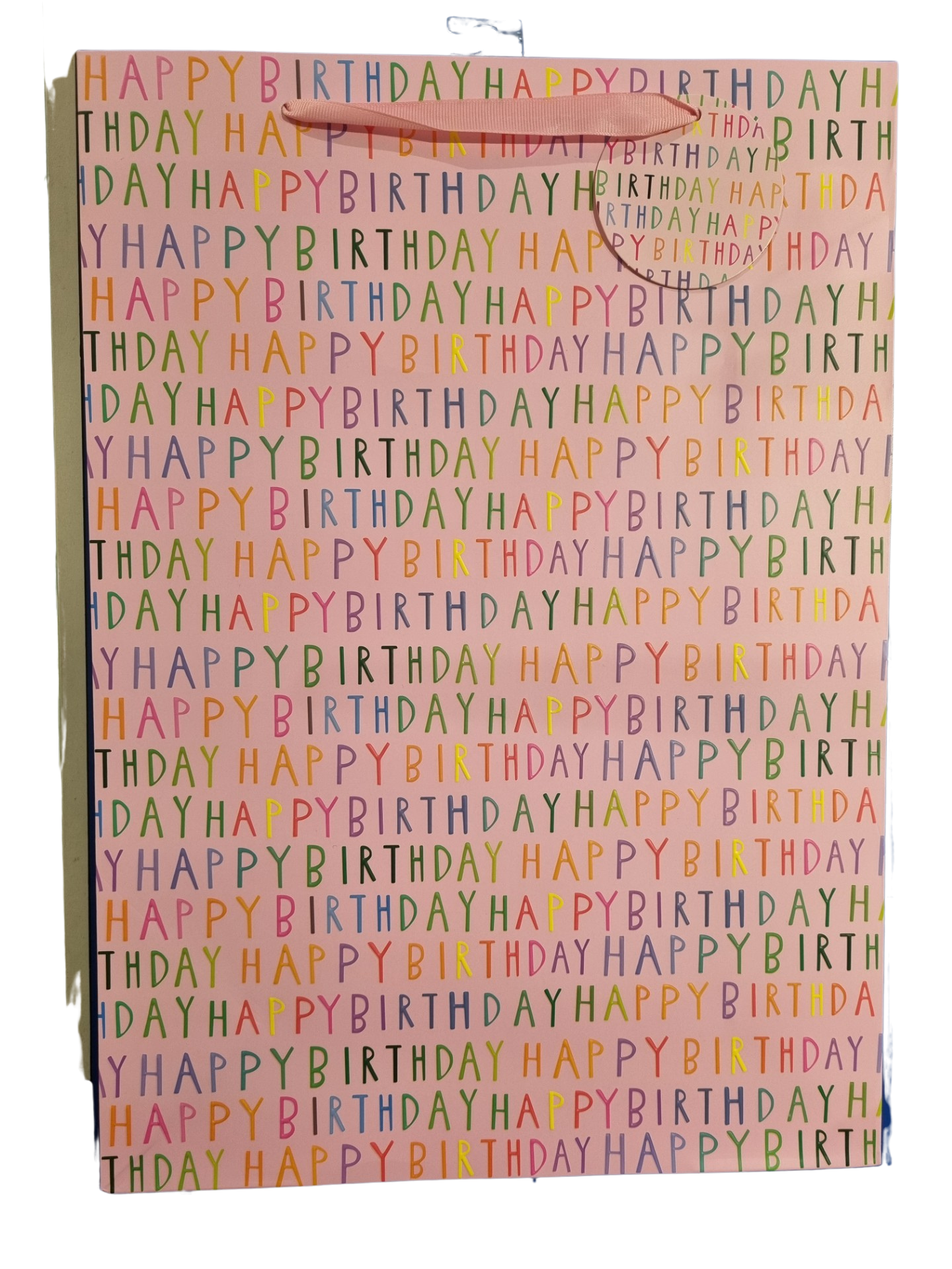 GIFT BAG LARGE - HAPPY BIRTHDAY 39220 - PINK