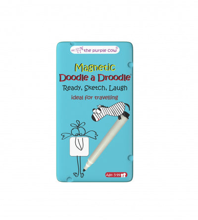THE PURPLE COW TRAVEL TIIN GAME - MAGNETIC  DOODLE A DROODLE - Toyworld Frankston