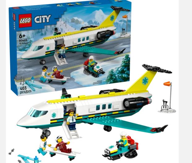 LEGO 60465 CITY - EMERGENCY AIR AMBULANCE AIRPLANE - Toyworld Frankston