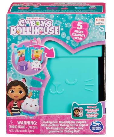 GABBY'S DOLLHOUSE CLIP ON PLAYSET ASST- 'CAKEY CAT' BLUE