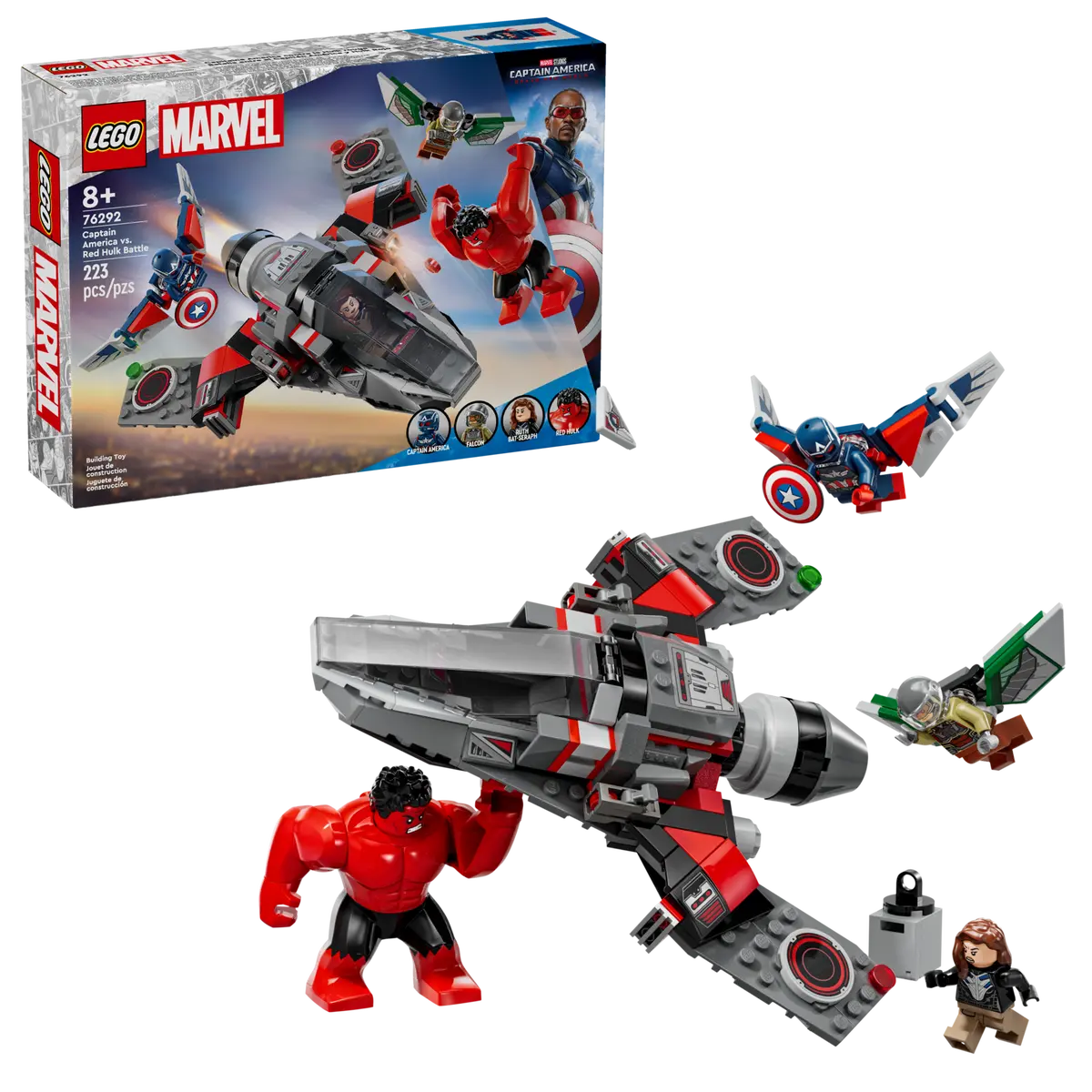 LEGO MARVEL 76292 CAPTAIN AMERICA VS. RED HULK BATTLE - Toyworld Frankston