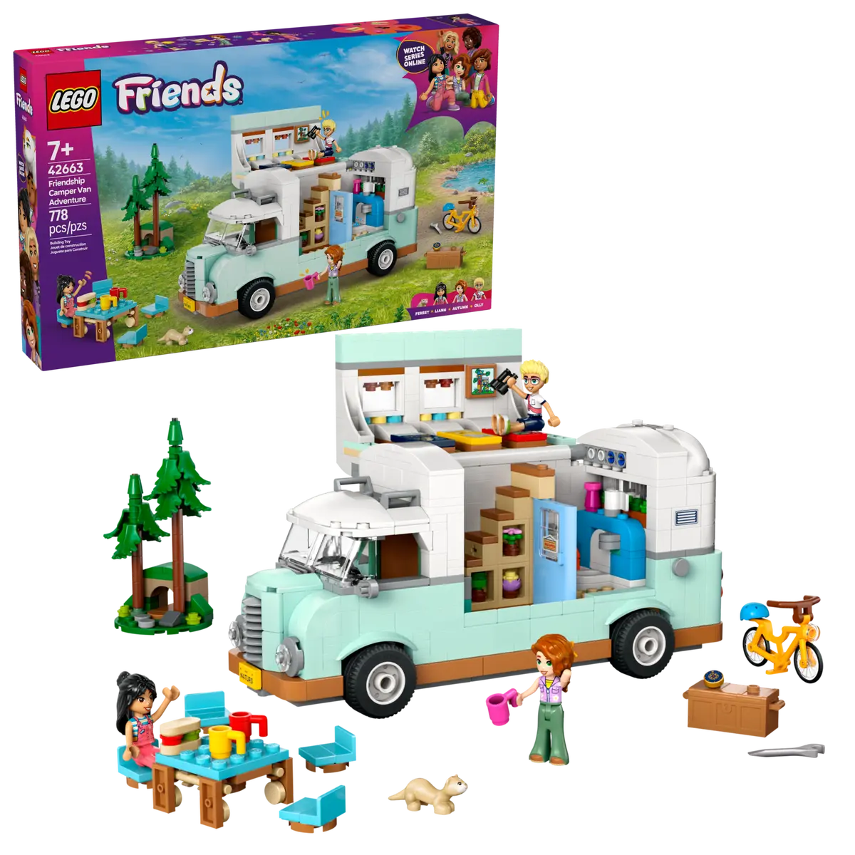 LEGO 42663 FRIENDS - FRIENDSHIP CAMPER VAN ADVENTURE - Toyworld Frankston