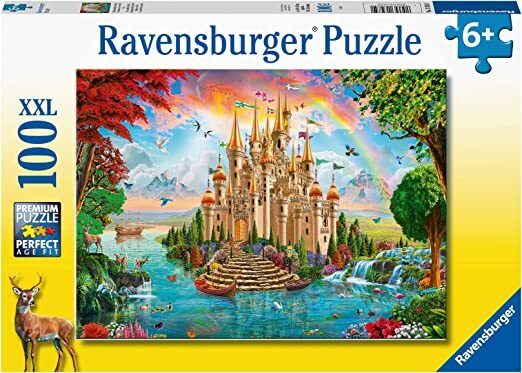 RAVENSBURGER PUZZLE - RAINBOW CASTLE 100 PIECE XXL - Toyworld Frankston