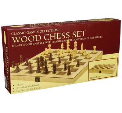 CLASSIC GAME 15" WOOD CHESS SET