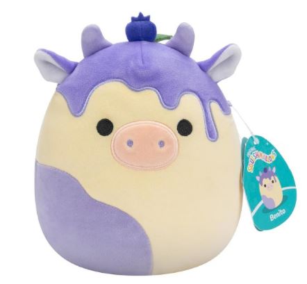 SQUISHMALLOWS 7.5 INCH PLUSH - BENITO THE BLUEBERRY CHEESECAKE COW - Toyworld Frankston
