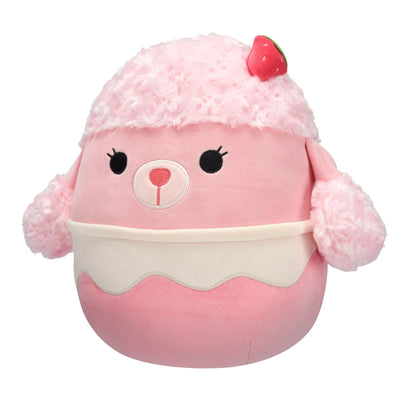 SQUISHMALLOWS 16 INCH PLUSH - CHLOE THE STRAWBERRY MILK PINK POODLE - Toyworld Frankston