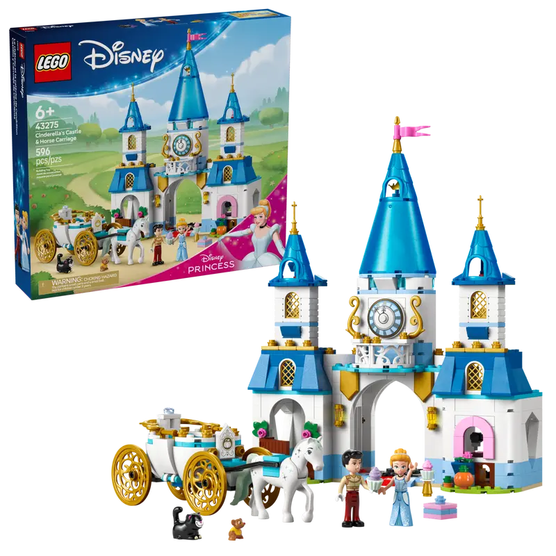 LEGO DISNEY 43275 CINDERELLA'S CASTLE AND HORSE CARRIAGE