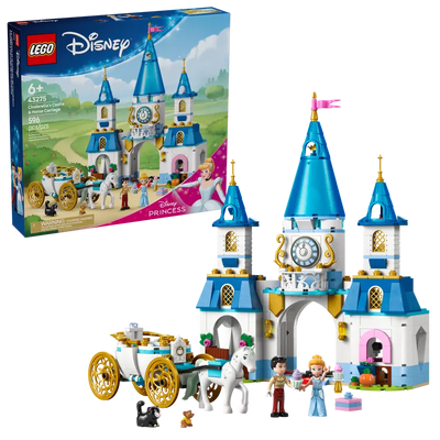 LEGO DISNEY 43275 CINDERELLA'S CASTLE AND HORSE CARRIAGE