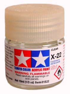 TAMIYA ACRYLIC PAINT MINI X-22 CLEAR