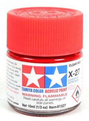 TAMIYA ACRYLIC PAINT MINI X-27 CLEAR RED