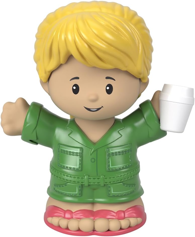 FISHER PRICE - LITTLE PEOPLE BLONDE WOMAN WITH COFFEE