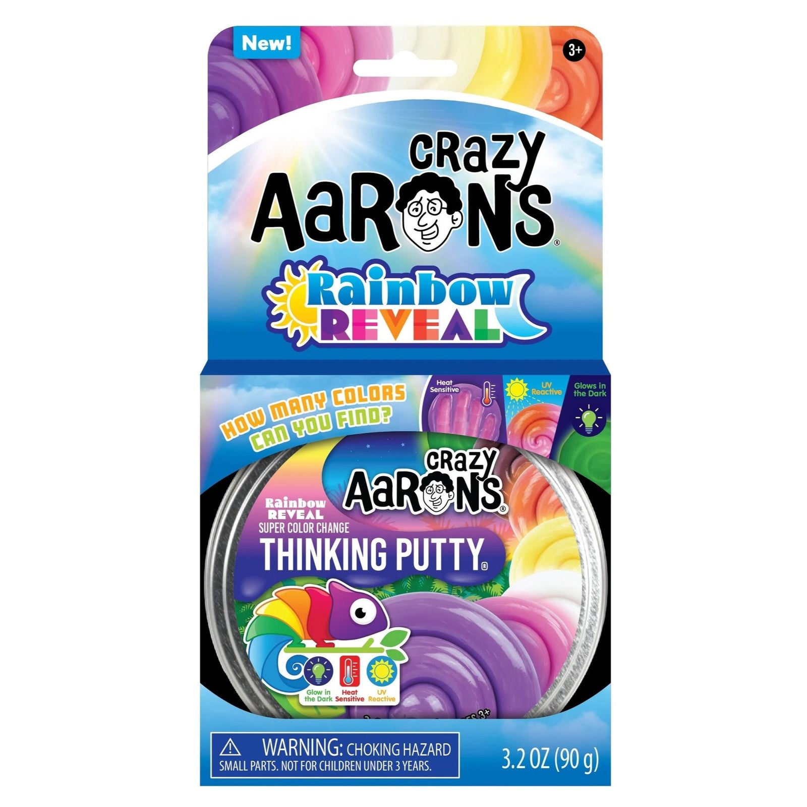 CRAZY AARON'S THINKING PUTTY - RAINBOW REVEAL SUPER COLOUR CHANGE TRENDSETTERS - Toyworld Frankston
