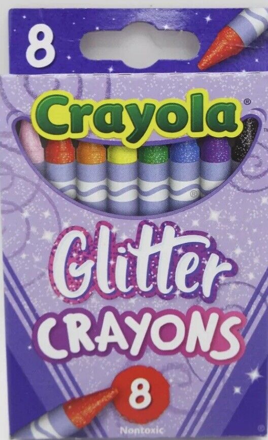 CRAYOLA GLITTER CRAYONS  8 PACK