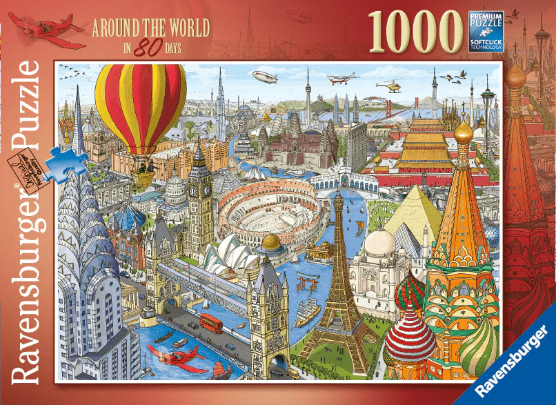 RAVENSBURGER PUZZLE - AROUND THE WORLD IN 80 DAYS 1000 PIECE