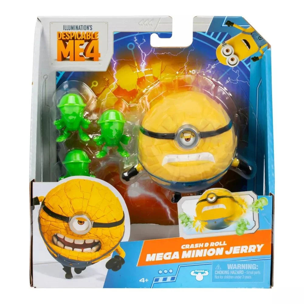 DESPICABLE ME 4  - CRUSH AND ROLL MEGA MINION JERRY - Toyworld Frankston
