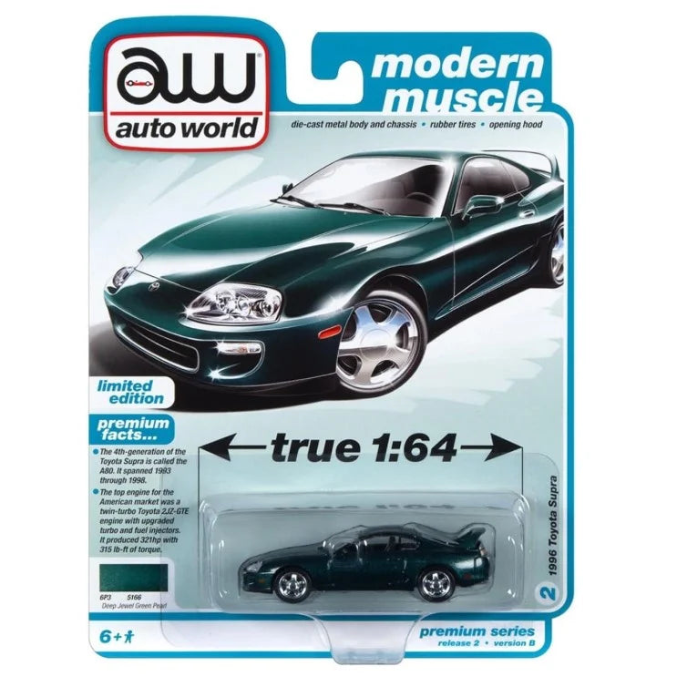 AUTO WORLD 1:64 PREMIUM SERIES - 1996 TOYOTA SUPRA - Toyworld Frankston