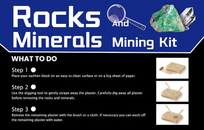 KURIOUS KIDZ ROCKS AND MINERALS MINING KIT