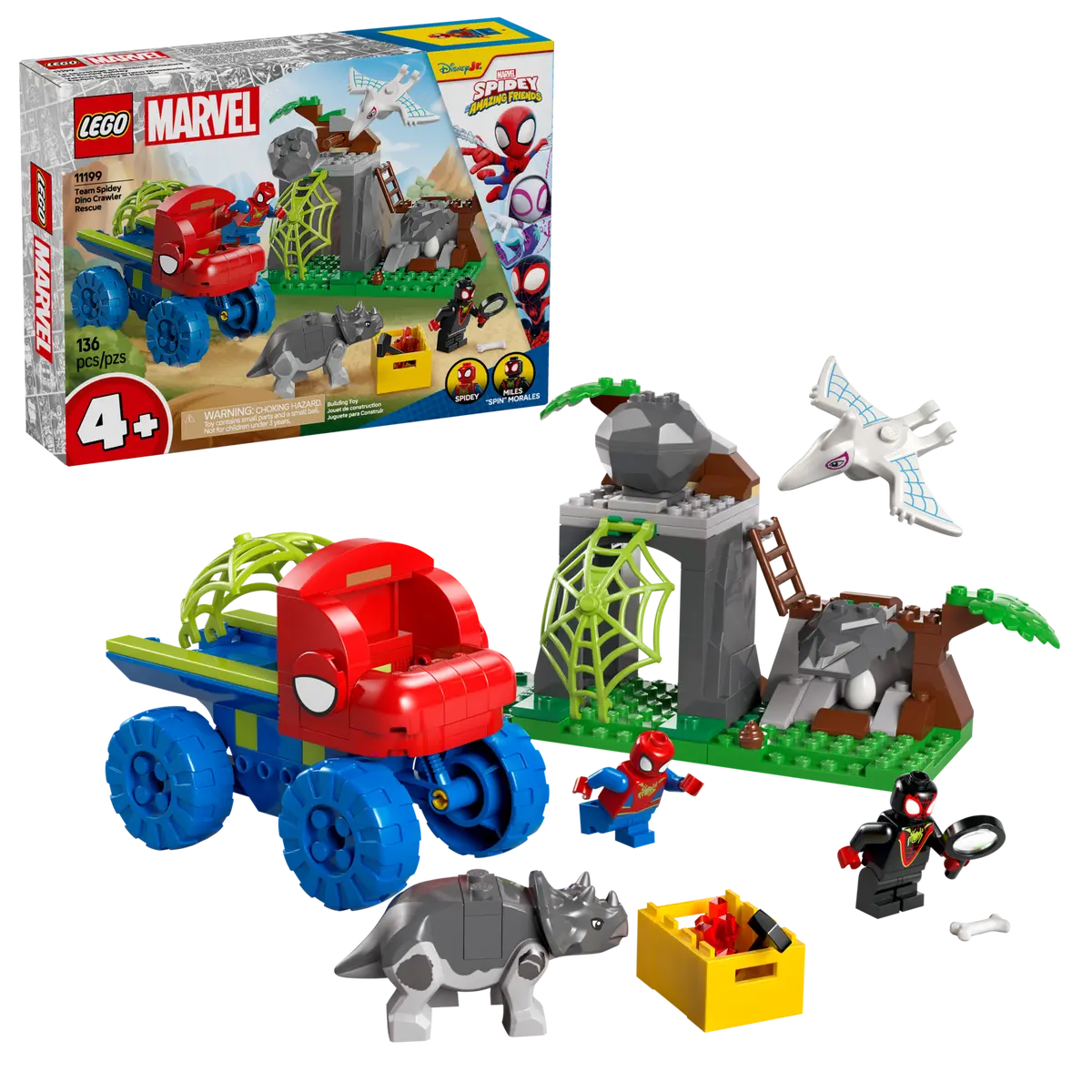 LEGO SPIDEY AND FRIENDS 11199 TEAM SPIDEY DINO CRAWLER RESCUE - Toyworld Frankston