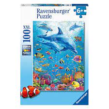 RAVENSBURGER POD OF DOLPHINS 100PC PUZZLE - Toyworld Frankston