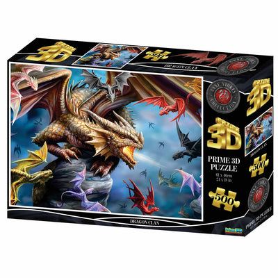 CROWN ANDREWS - ANNE STOKES COLLECTION -3D HOLOGRAPHIC PUZZLE - DRAGON CLAN - Toyworld Frankston