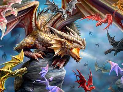 CROWN ANDREWS - ANNE STOKES COLLECTION -3D HOLOGRAPHIC PUZZLE - DRAGON CLAN - Toyworld Frankston