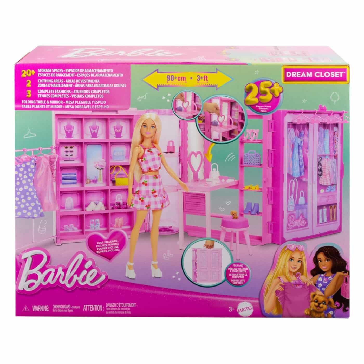 BARBIE DREAM CLOSET PLAYSET WITH DOLL
