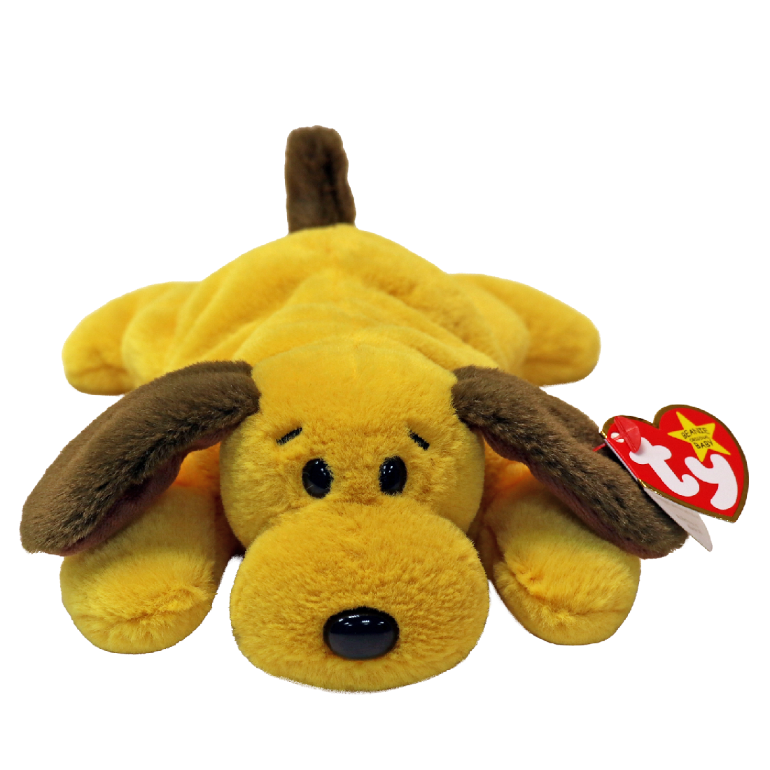 TY BEANIE BABIES - BONES II - BROWN/YELLOW DOG - Toyworld Frankston