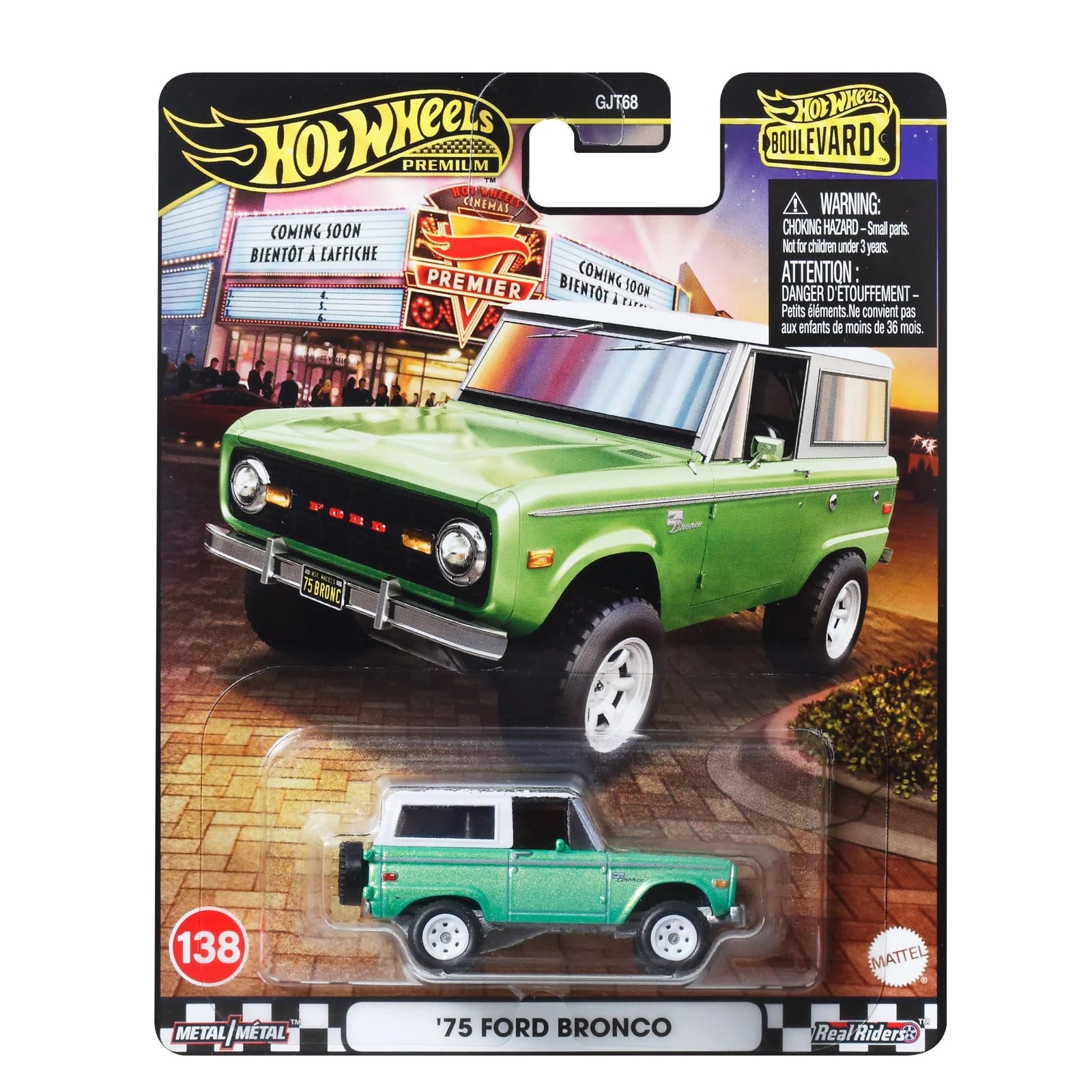 HOT WHEELS PREMIUM BOULEVARD #138 - '75 FORD BRONCO