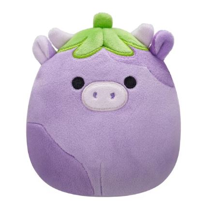 SQUISHMALLOWS 7.5 INCH PLUSH - FREDERICK THE EGGPLANT COW - Toyworld Frankston