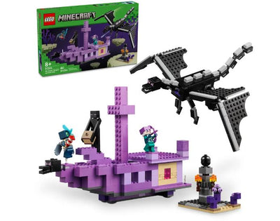 LEGO 21264 MINECRAFT - THE ENDER DRAGON AND THE END SHIP - Toyworld Frankston