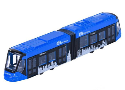 MAJORETTE AVENIO TRAM 3 - CITY SKYLINE BLUE WITH CITY SCENE