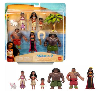 DISNEY MOANA 2 - MOANA ADVENTURE SET - 6 SMALL FIGURES - Toyworld Frankston