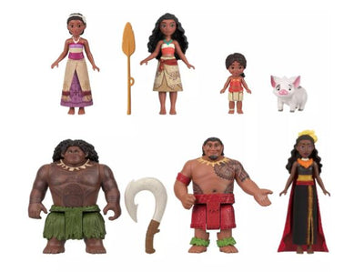 DISNEY MOANA 2 - MOANA ADVENTURE SET - 6 SMALL FIGURES - Toyworld Frankston