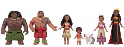 DISNEY MOANA 2 - MOANA ADVENTURE SET - 6 SMALL FIGURES - Toyworld Frankston