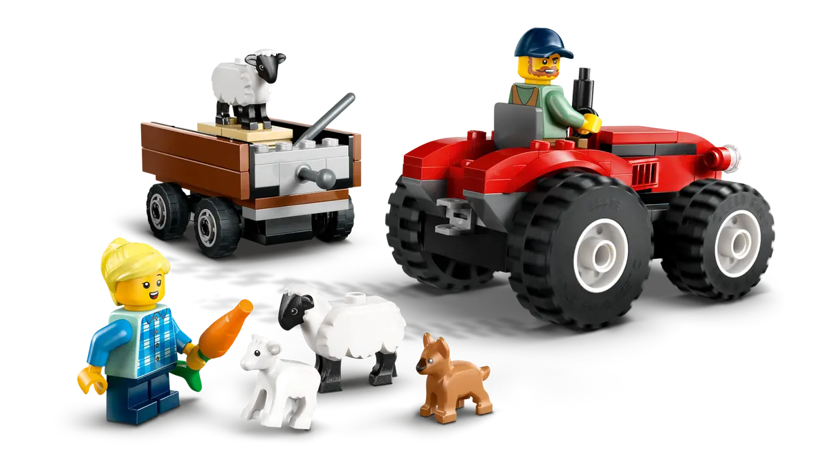 LEGO CITY 60461 RED FARM TRACTOR WITH TRAILER AND SHEEP