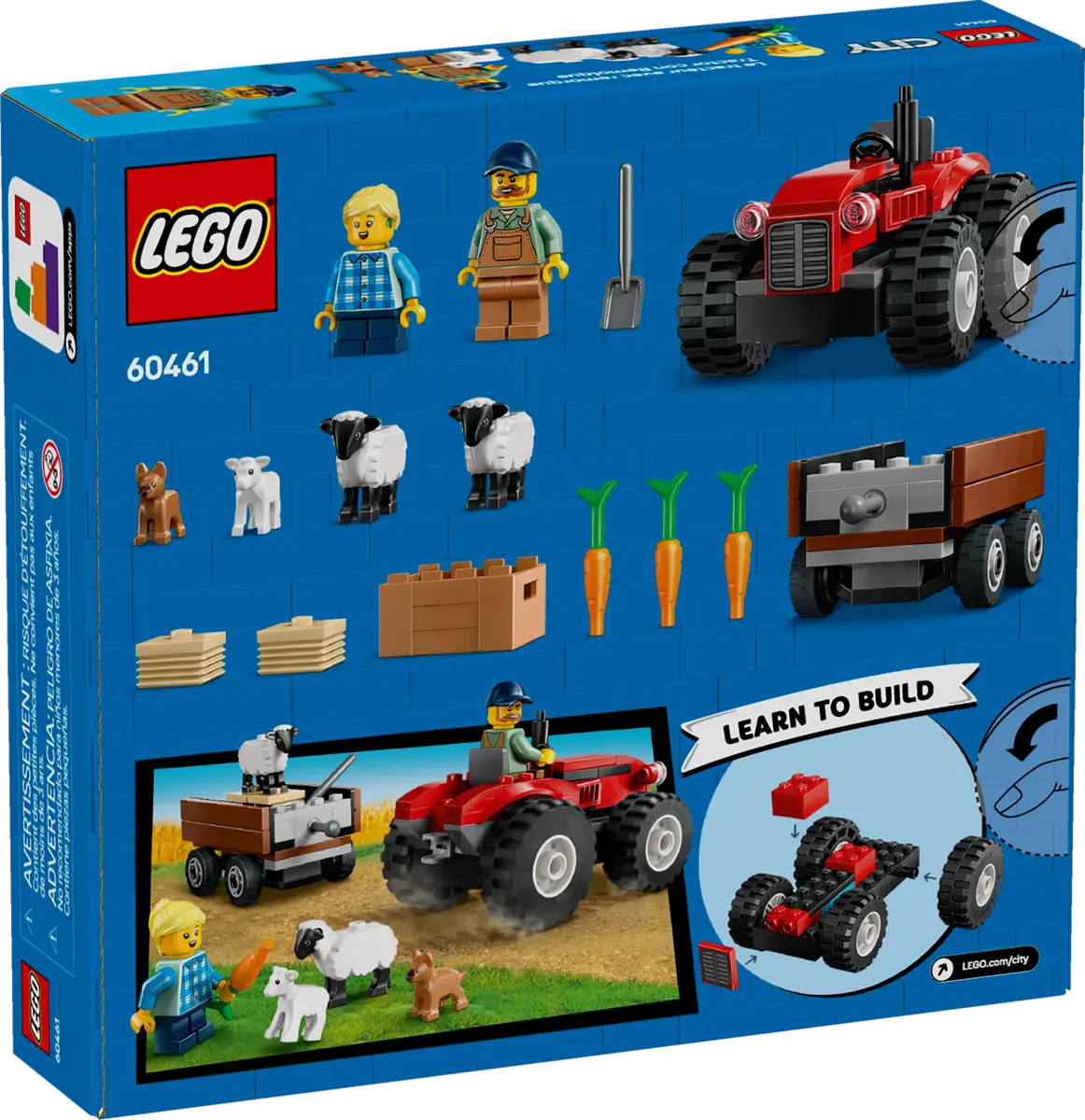 LEGO CITY 60461 RED FARM TRACTOR WITH TRAILER AND SHEEP