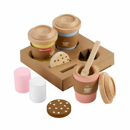 FIHSER-PRICE WOODEN COFFEE TO GO SET