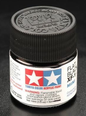 TAMIYA ACRYLIC PAINT MINI XF-1 FLAT BLACK - Toyworld Frankston