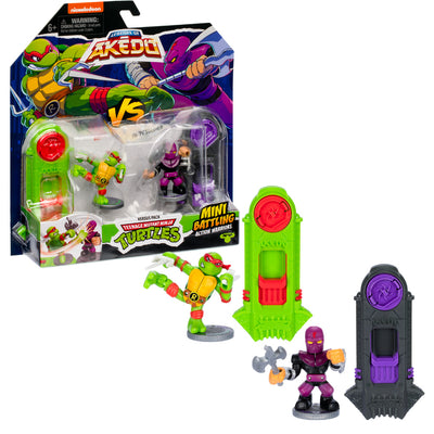 AKEDO TEENAGE MUTANT NINJA TURTLES VERSUS PACK - RAPH VS FOOT SOLDIER