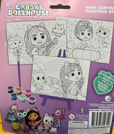 GABBY'S DOLLHOUSE MINI CANVAS PAINTING KIT - Toyworld Frankston