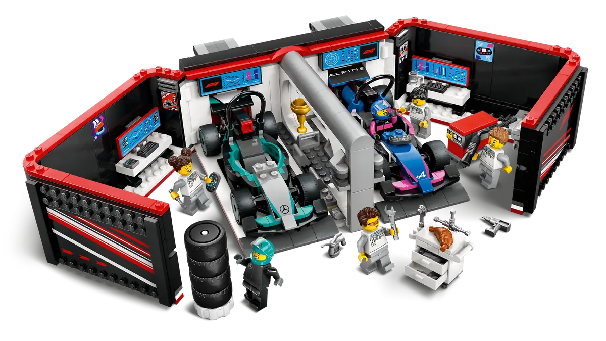 LEGO CITY 60444 F1 GARAGE AND MERCEDES AMG AND ALPINE CARS