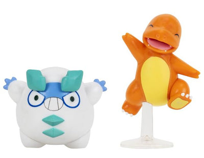 POKEMON BATTLE FIGURE - GALARIAN DARUMAKA AND CHARMANDER - Toyworld Frankston